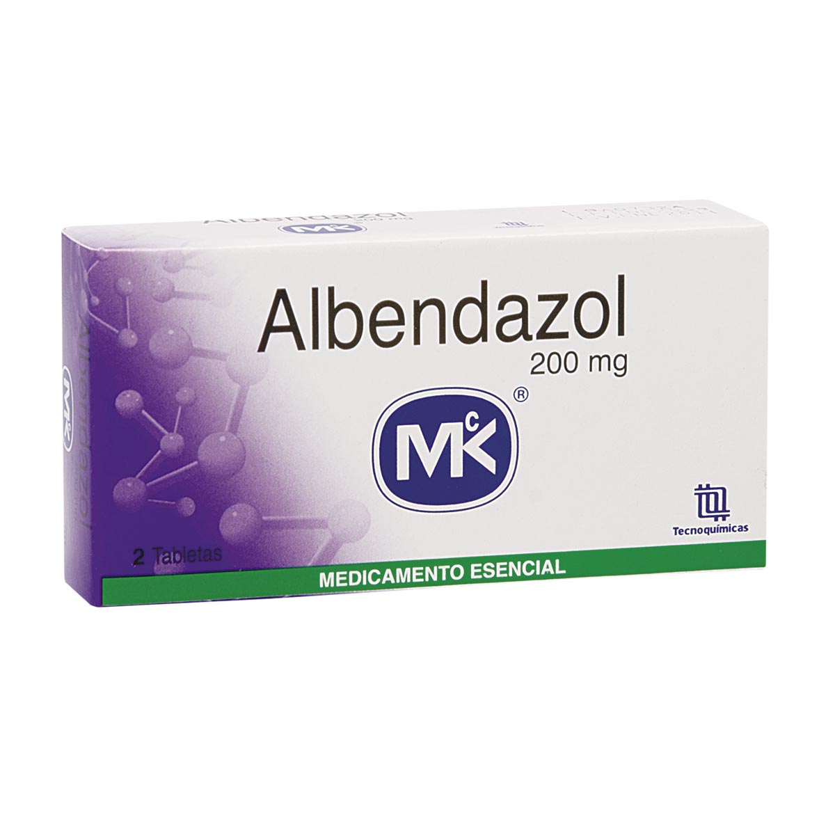 Albendazol 200 mg Caja x 2 Tabletas Cubiertas Tecnoquímicas Farma Chex