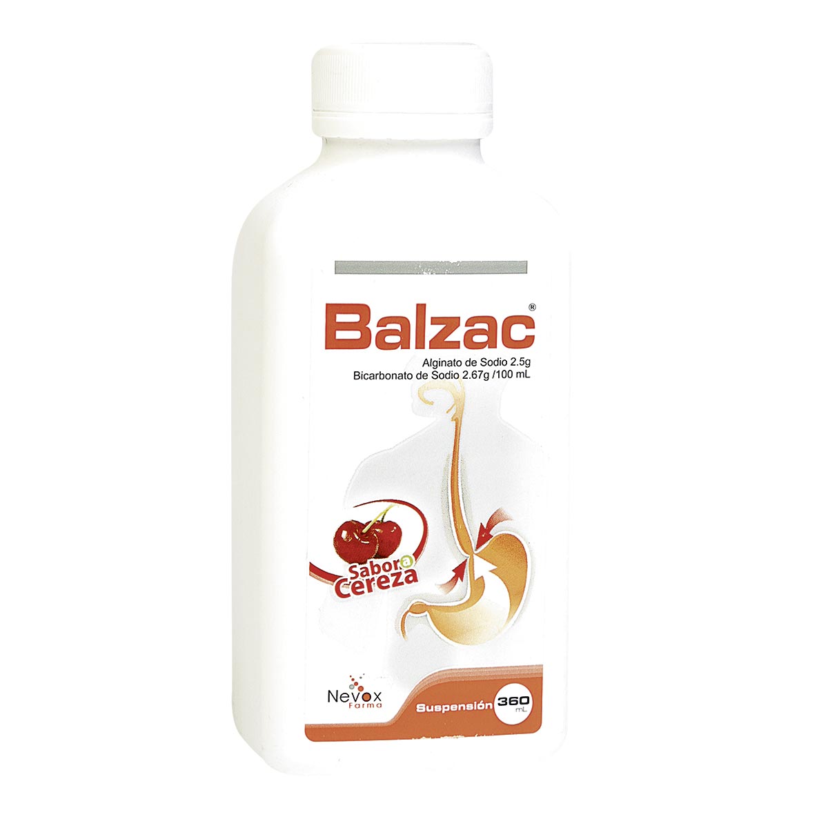 Balzac Alginato De Sodio 125Mg Sus Oral Fra 360 Ml