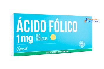 ACIDO FOLICO 1 MG 400 TABLETAS LP POR 10 UNIDADES