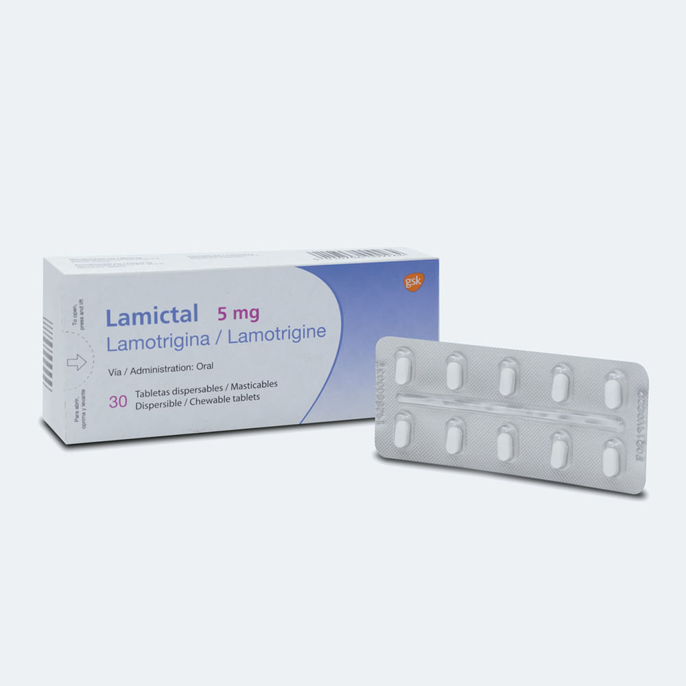 Lamictal 5 mg Caja Con 30 Tabletas