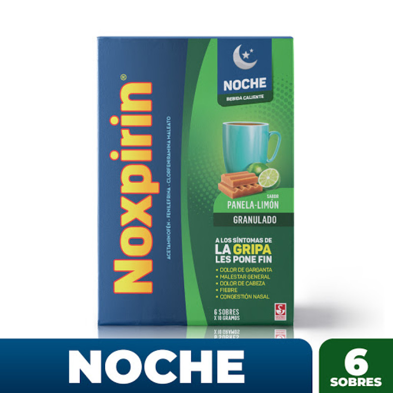 Oferta 2×1 Noxpirin Noche 10 mg Panela-Limon Caja Con 6 Sobres