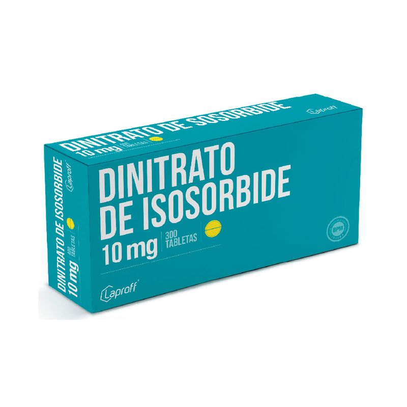 F DINITRATO DE ISOSORBIDE 10 MG 300 TABLETAS LP POR 10 UNIDADES