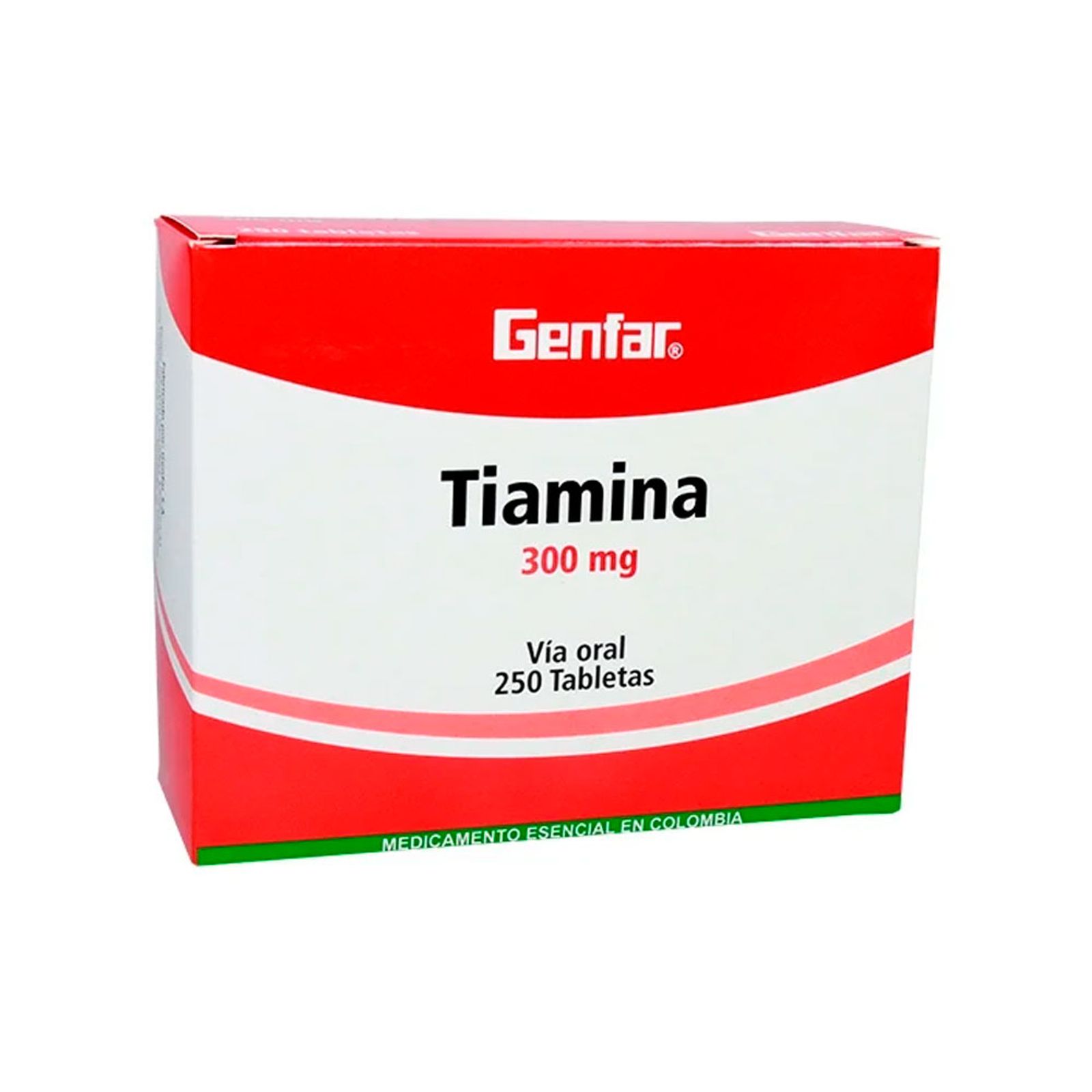 Tiamina 300 mg Genfar Caja De 250 Tabletas