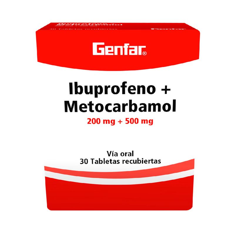 F IBUPROFENO+METOCARBAMOL 30 TABLETAS POR 5 UNIDADES GF