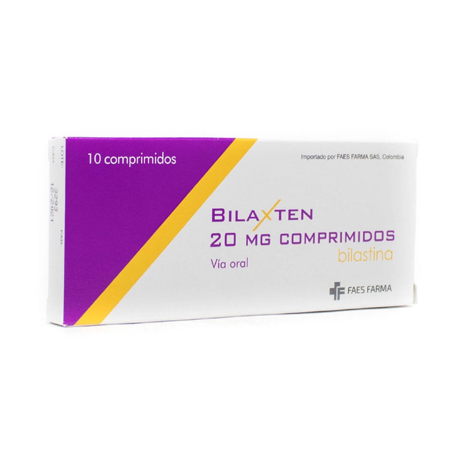 BILAXTEN 20 MG 10 COMPRIMIDOS