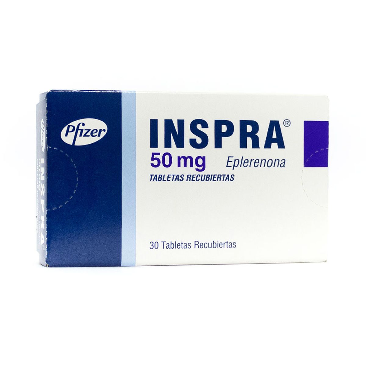 Inspra 50 mg Caja Con 30 Tabletas Recubiertas