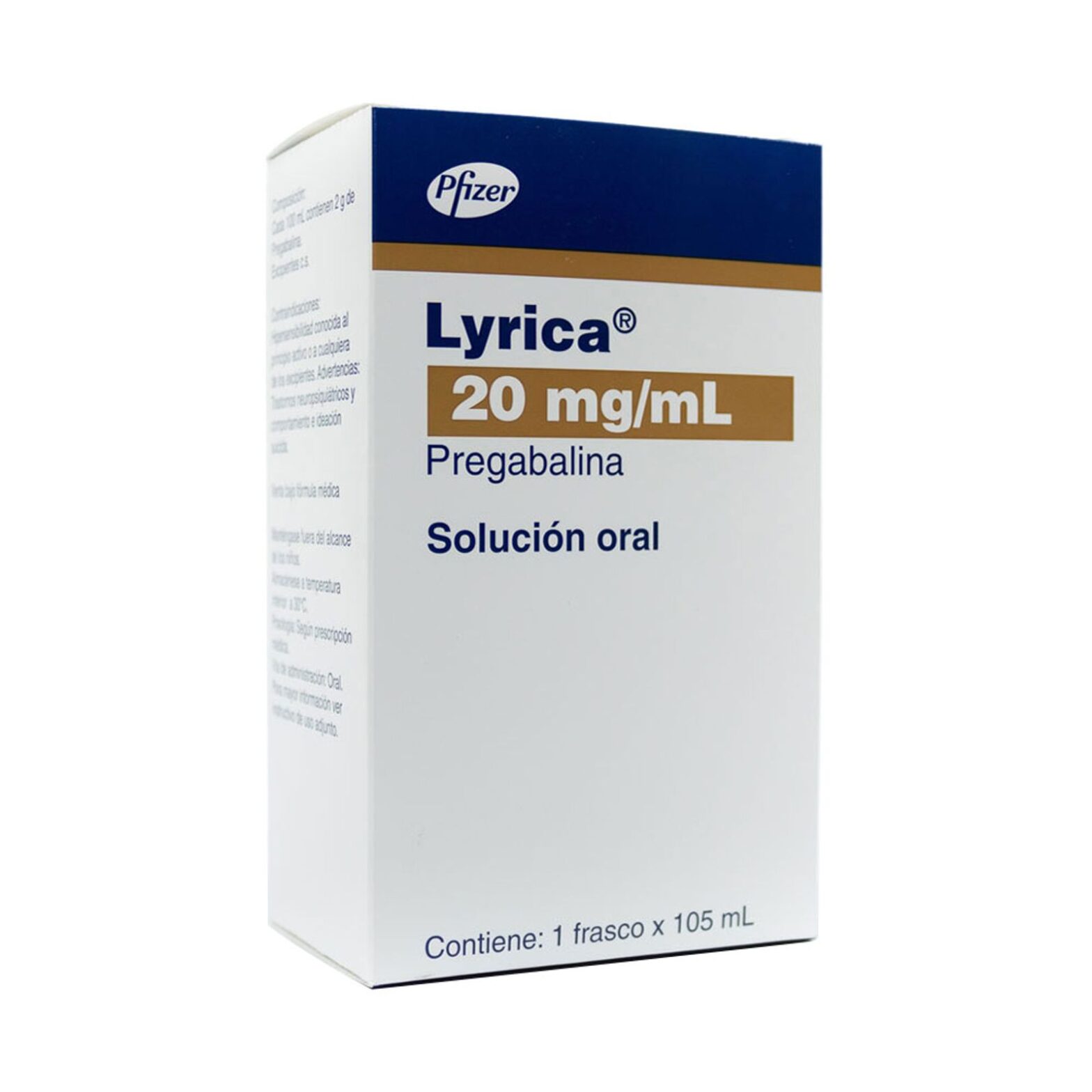 Lyrica 20 mg/ mL Caja Con Frasco Con 105 mL