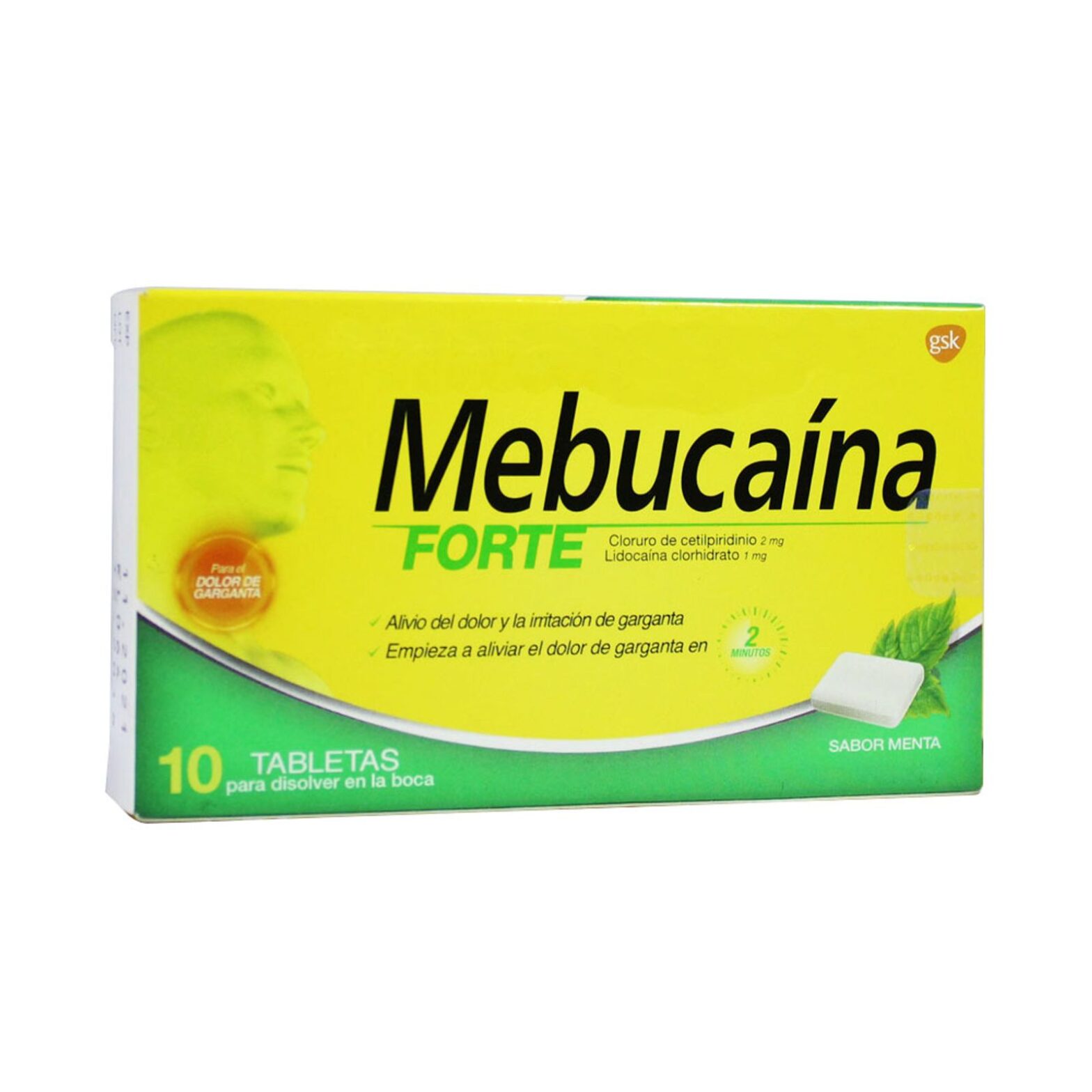 Mebucaina Forte Tableta Bucal Sabor Menta