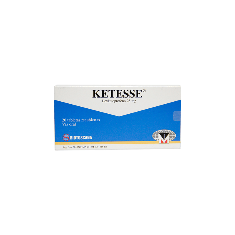 Ketesse 25 Mg Caja X 20 Comprimidos