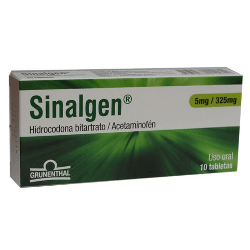 Sinalgen 5Mg/325Mg Caja X 10 Tabletas