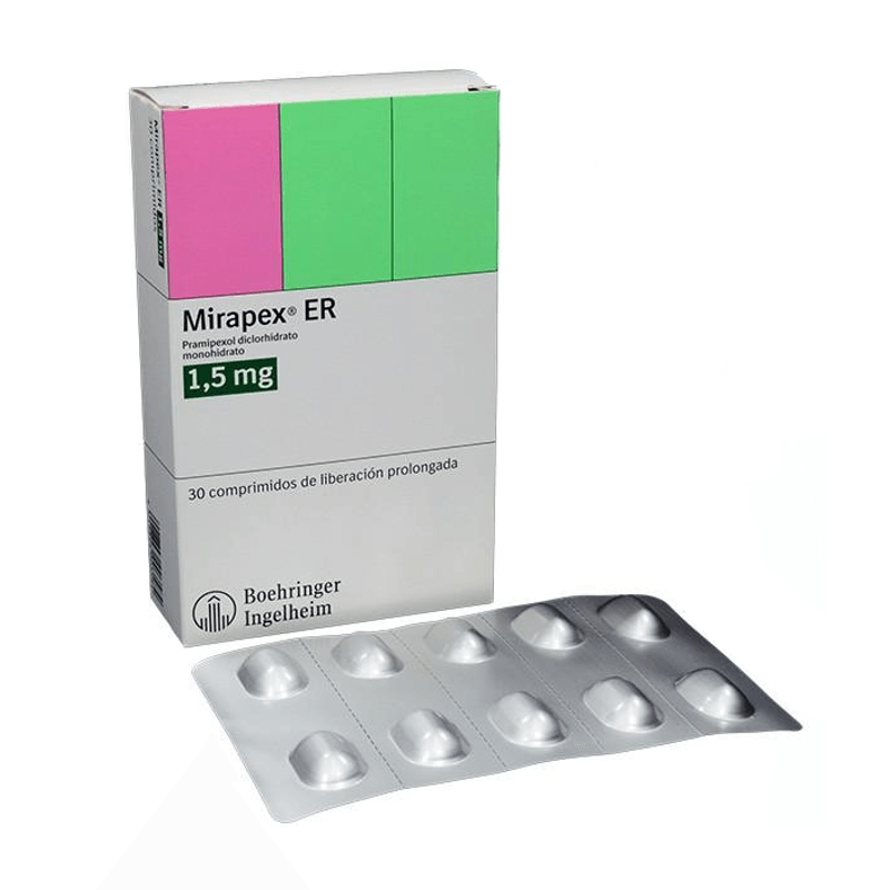 Mirapex Er Cr 1.5 Mg 30 Tabletas Rx4