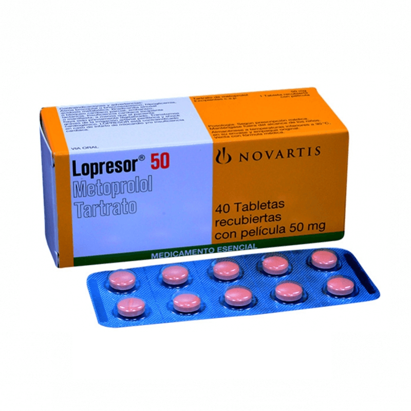 Lopresor 50 Mg Caja Con De 40 Tabletas