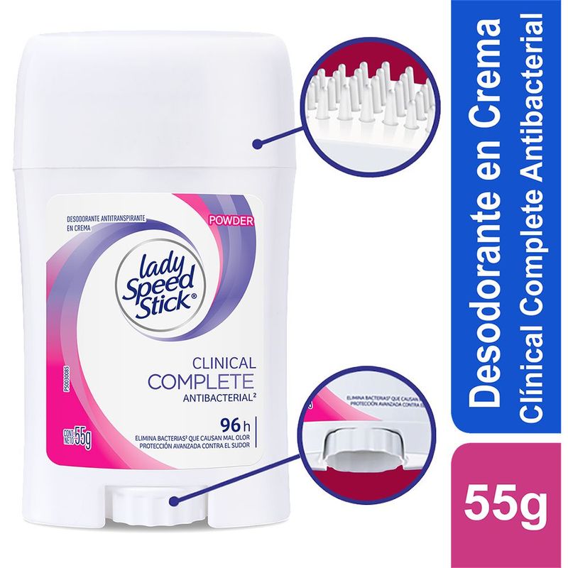 DESODORANTE LADY SPEED STICK CLINICAL CREMA 55 GR