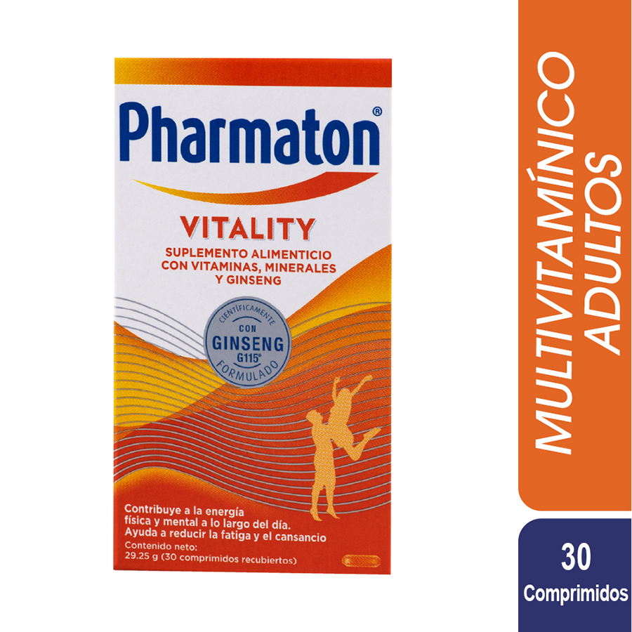 Pharmaton 2667-200UI1,4m Vitality Frasco De 30 Cápsula De Gelatina Blanda