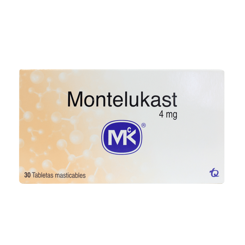 Montelukast Pediatirco 4 mg Caja Con 30 Tabletas Masticables