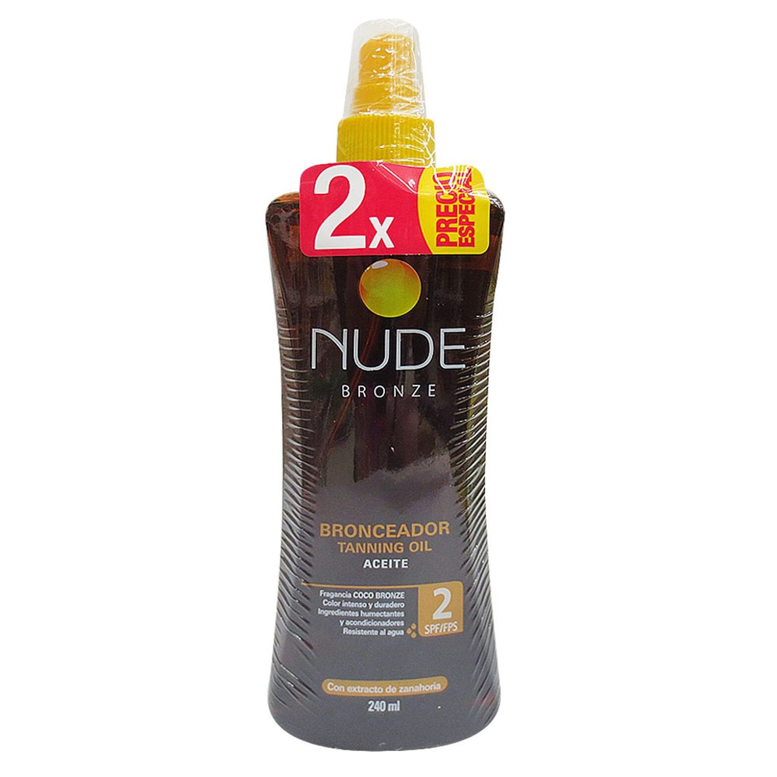 2 BRONCEADOR NUDE ACEITE SPF 2 240 ML PRECIO ESPECIAL