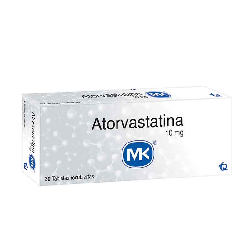 Atorvastatina Mk 10 mg Caja Con 30 Tabletas Recubiertas