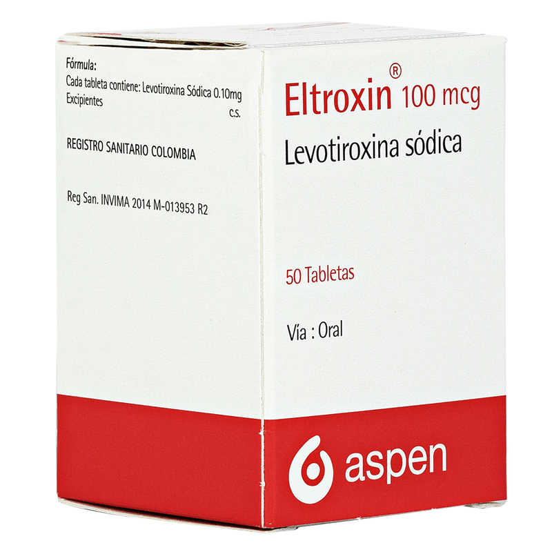 Eltroxin 100Mcg X 50 Tabletas