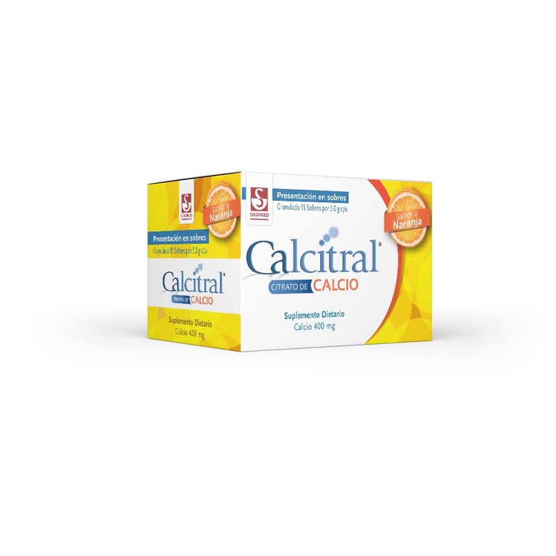 Calcitral 400Mg Naranja 5G X 15 Sobres