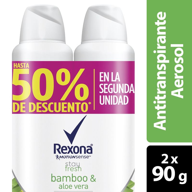 2 DESODORANTE REXONA SPR.BAMBO 90 GR SUP.OFE