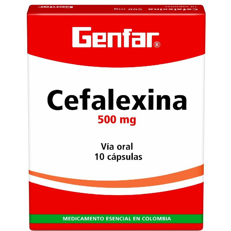 Cefalexina 500 mg Genfar Caja De 300 Cápsulas