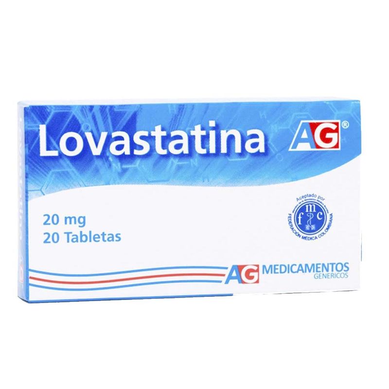 Lovastatina 20 mg Caja Con 20 Tabletas