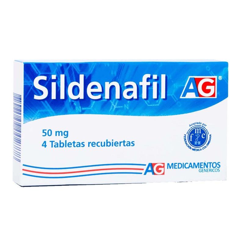 Sildenafil 50 mg Caja Con 4 Tabletas Recubiertas American Generics