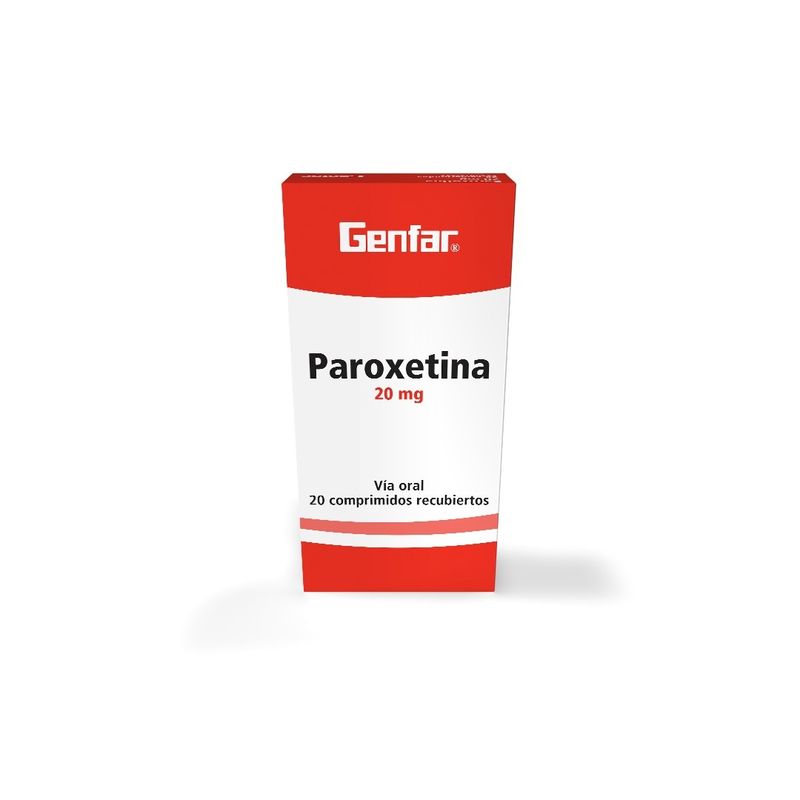 Paroxetina 20Mg X 20 Tabletas