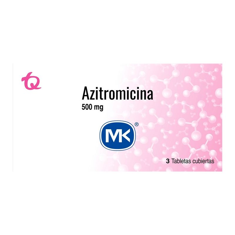 Azitromicina 500 mg Caja Con 3 Tabletas Cubiertas