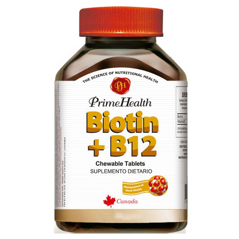 Biotin + B12 Prime Health X 60 Tabletas