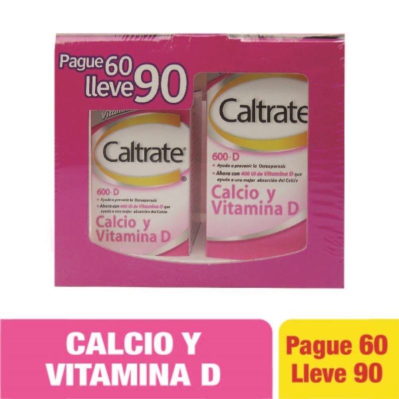 Oferta Caltrate 600 + D Pague 60 Lleve 90