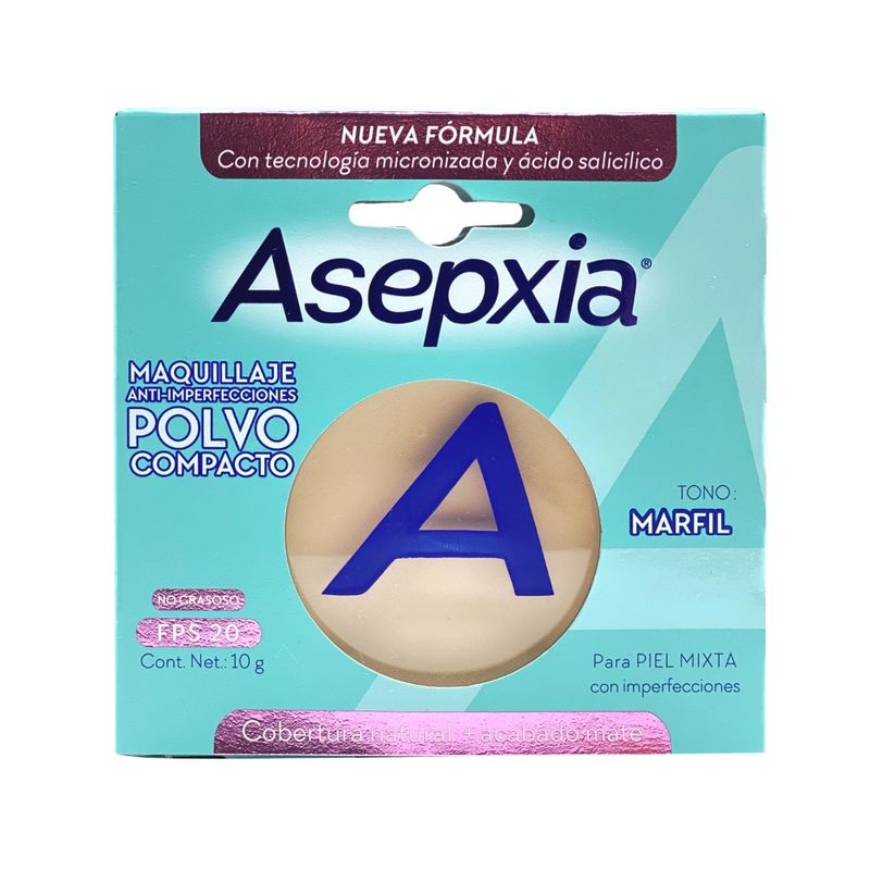 ASEPXIA MAQUILLAJE POLVO COMPACTO MARFIL