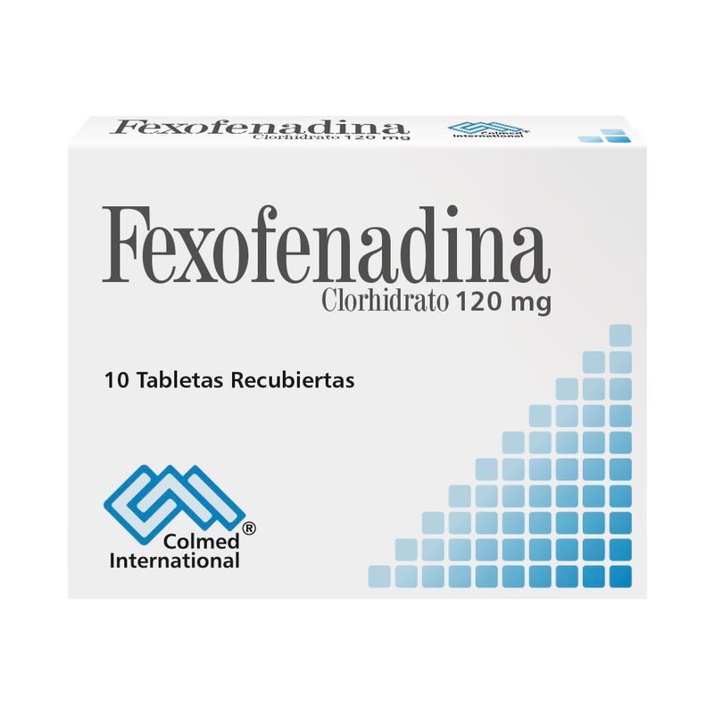 Fexofenadina 120 mg Caja Con 10 Tabletas