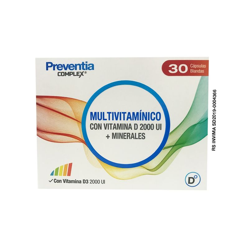 Multivitaminico Preventia Vitamina D3 2000 Ui X 30 Capsulas