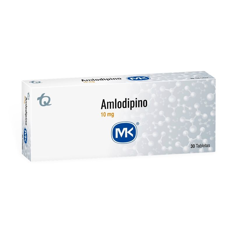 Amlodipino MK 10 mg Caja Con 30 Tabletas