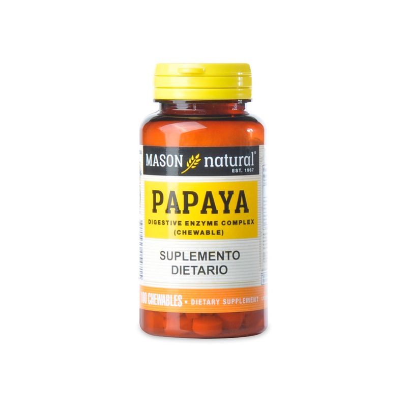 Chewable Papaya Mason Natural Frasco X 100 Tabletas