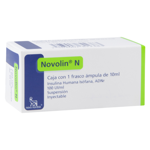 Novolin N 100UI/mL Suspensión Inyectable Vial De 10 mL