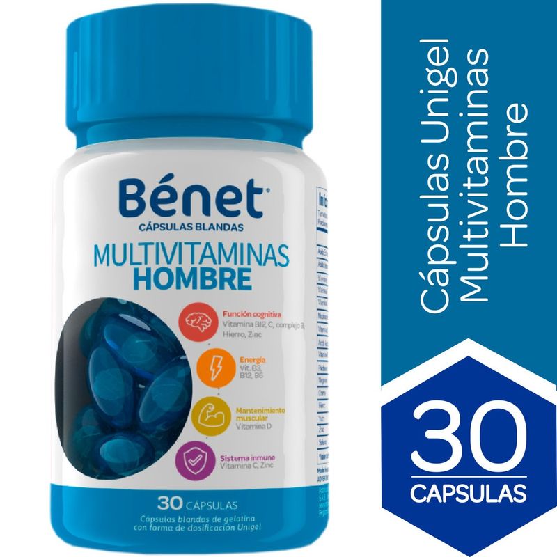 Multivitaminas Hombre Benet X 30 Capsulas