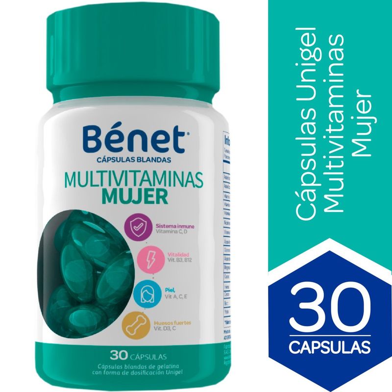 Multivitaminas Mujer Benet X 30 Capsulas