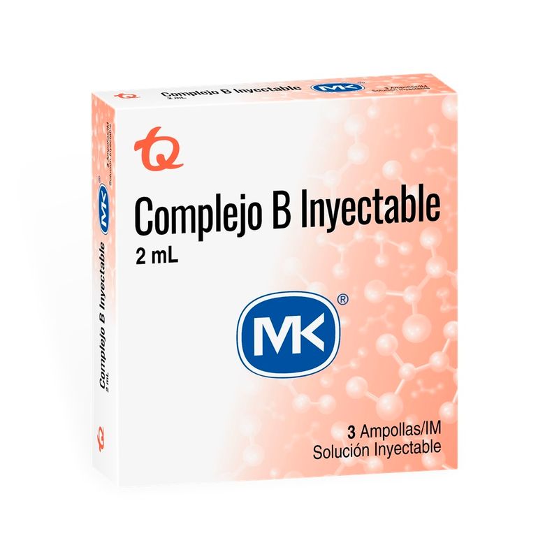 Complejo B Inyectable Caja Con 3 Ampollas De 2 mL C/U