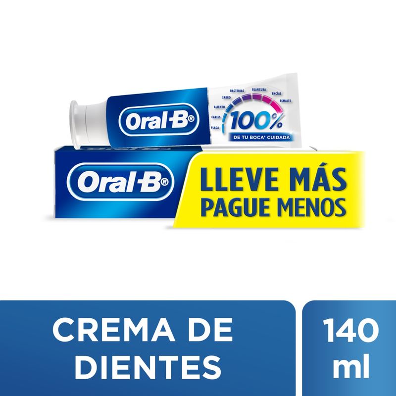 CREMA DENTAL ORAL B 100% 140 ML