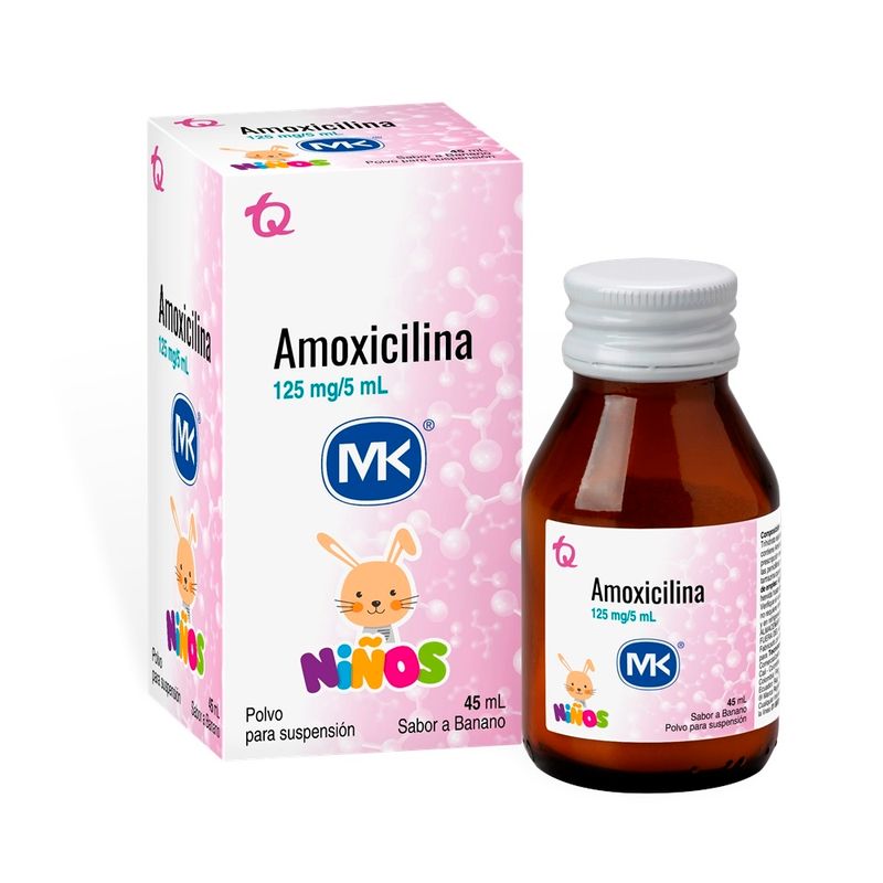 Amoxicilina Mk 125 mg Polvo Frasco De 45 mL