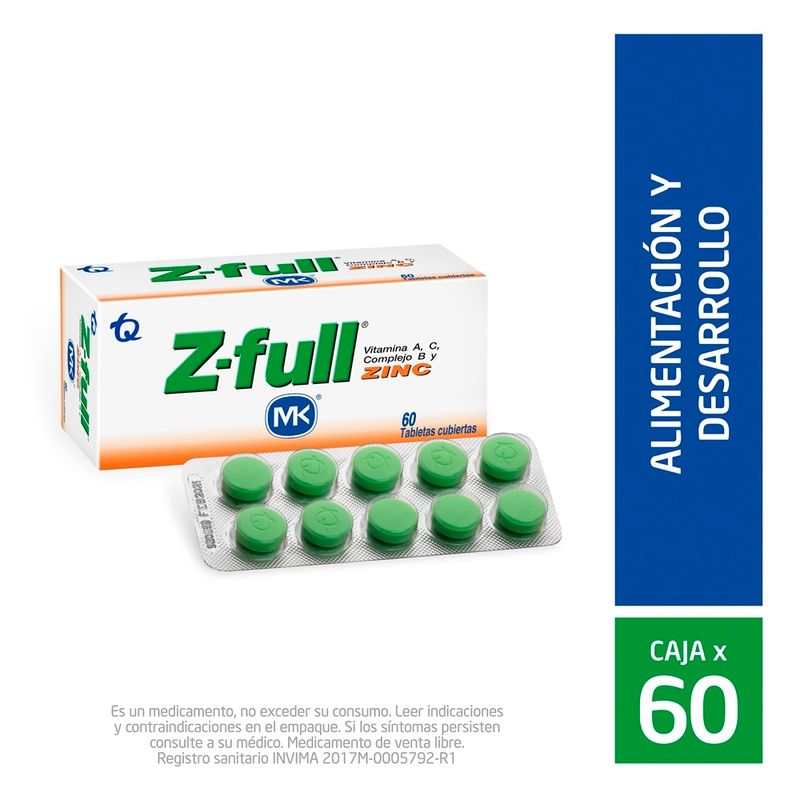 Z-Full Zinc Caja Con 60 Tabletas