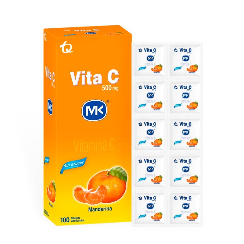 F VITAMINA C 500 MG MANDARINA 100 TBS MK POR 10 UNIDADES