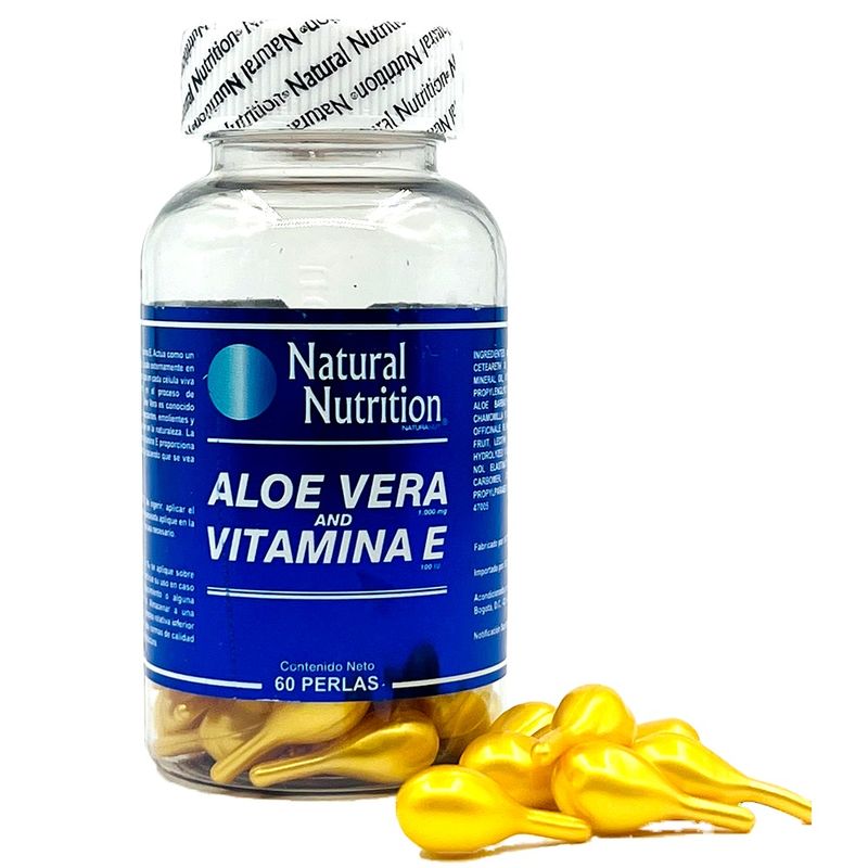 Aloe Vera & Vitamina E Facial Natural Nutrition X 60 Capsulas