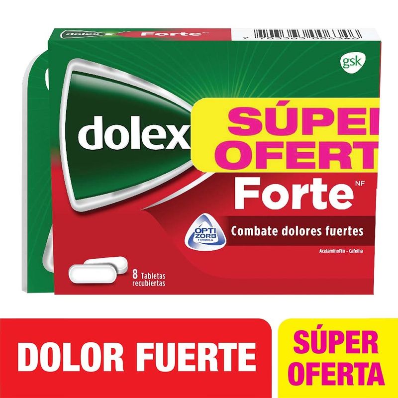 Oferta Dolex Forte Pague 8 Lleve 22 Tabletas Recubiertas - Farma Chex