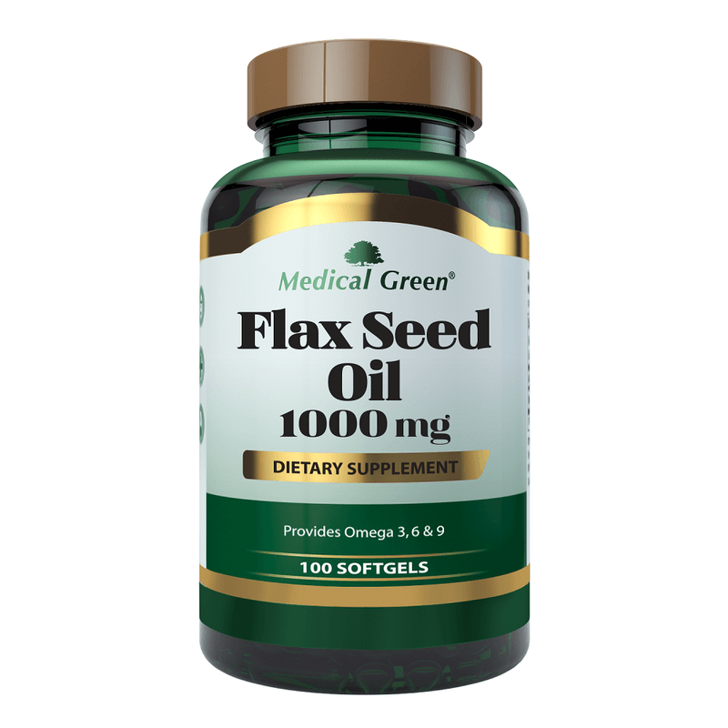 Flax Seed Oil Medical Green 1000mg X 100 Capsulas