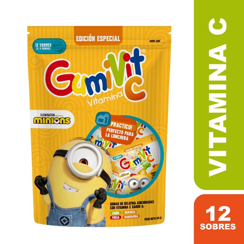 Gumivit Vitamina C Gomas Minions X 84g X 12 Sobres