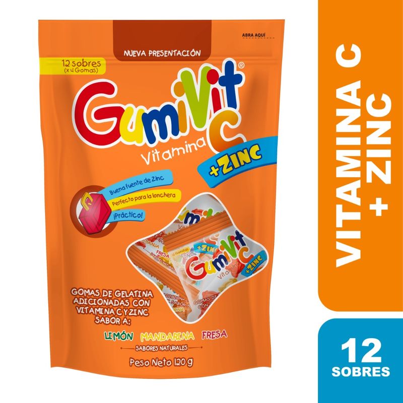 Gumivit Vitamina C Surtida Gomas X 120g X 12 Sobres