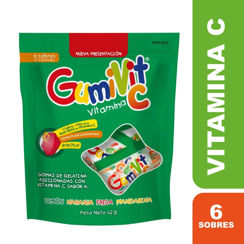 Gumivit Vitamina C X 42g X 6 Sobres